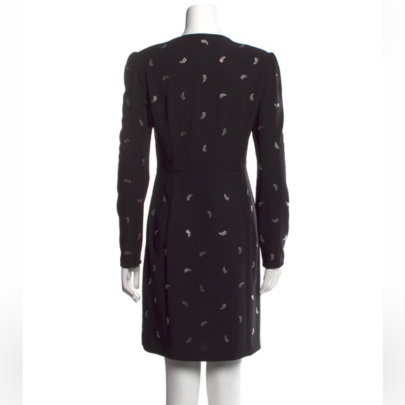 2x Host Pick 🎉 Maje V-neck Classic Black Dress with Crystal Embellishments - Picture 6 of 8